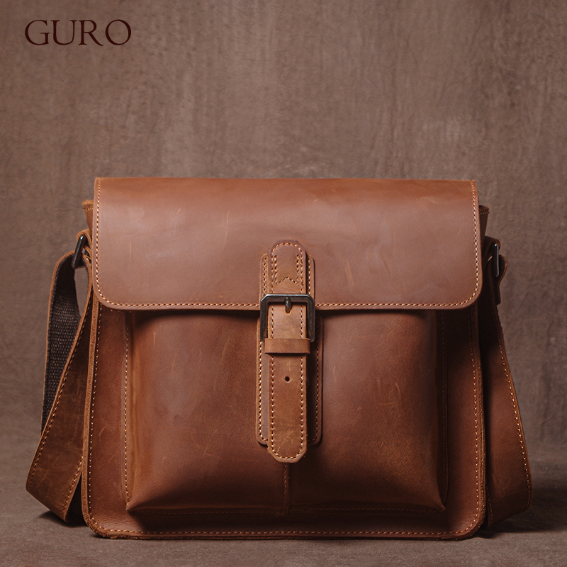 Luxury Bags Store - GURO Luxury Brand Genuine Leather Shoulder