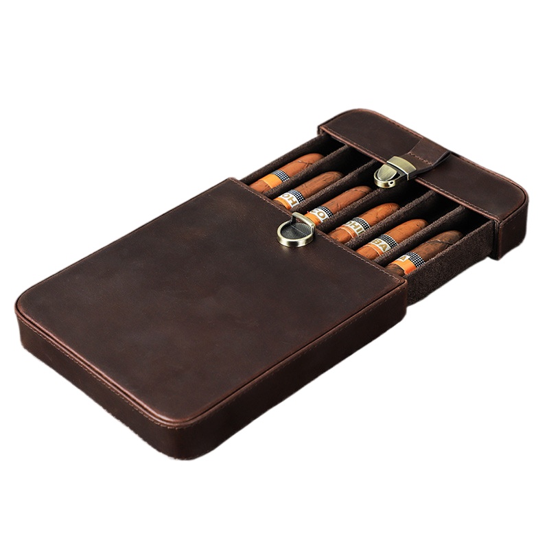Luxury Bags & Leather Repair Of Atlanta - Luxury Genuine Leather Portable Cigar Case