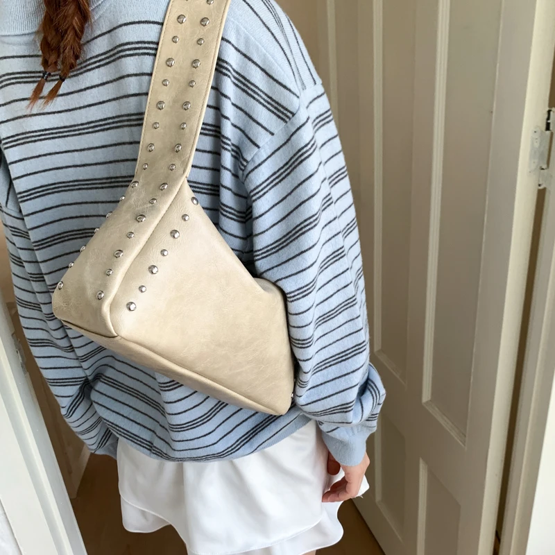 Luxury Bags 2026 - Original Design Rivet Soft Leather Biker