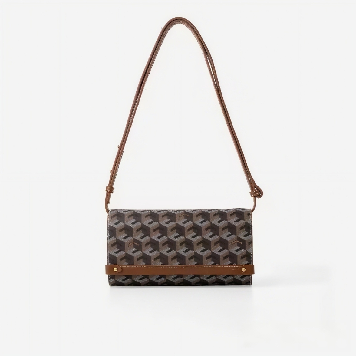 Luxury Bags Goyard - Monogram Geometric Hobo Underarm Bag with