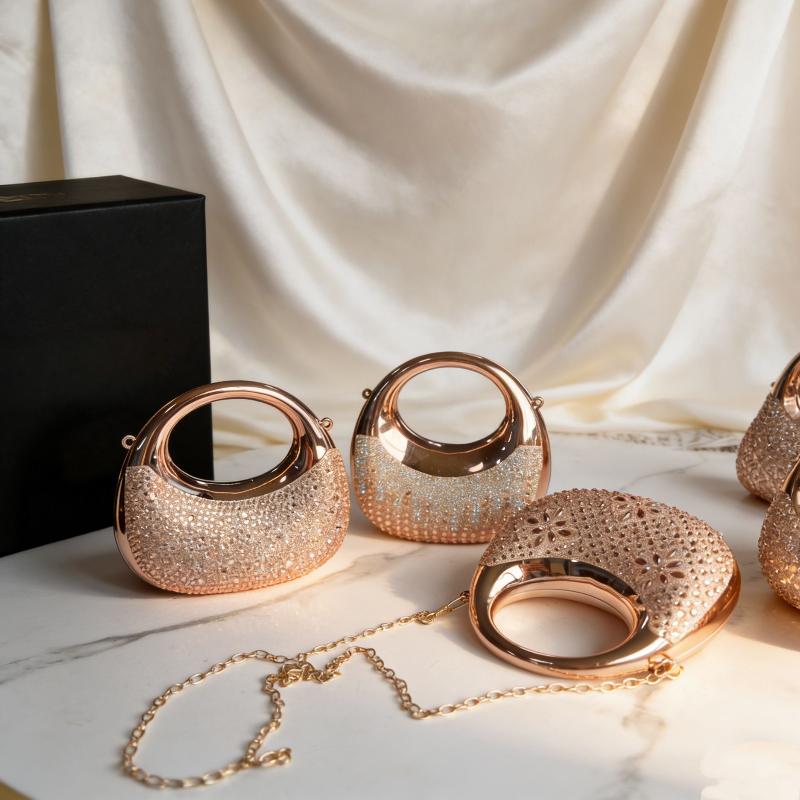 Mini Bag Evening Clutch - Chic Mini Evening Bag Rhinestones Design