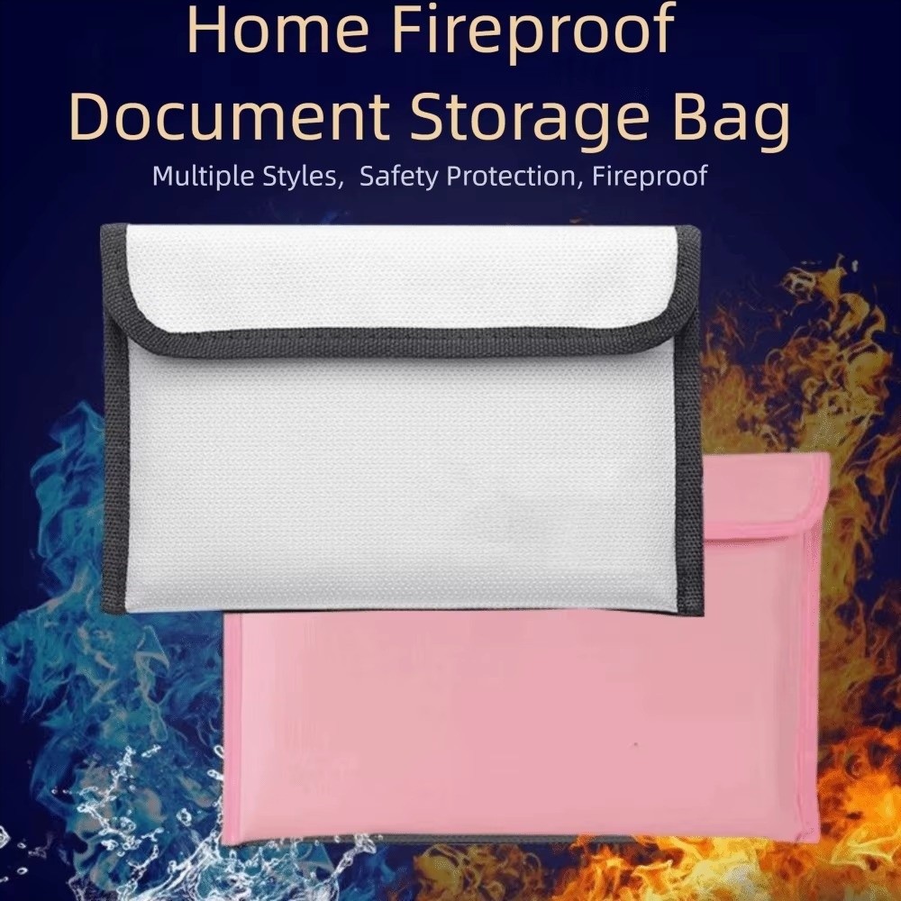 Structured Handbag Top Handle - Waterproof Fireproof Document Bag Zipper Closure