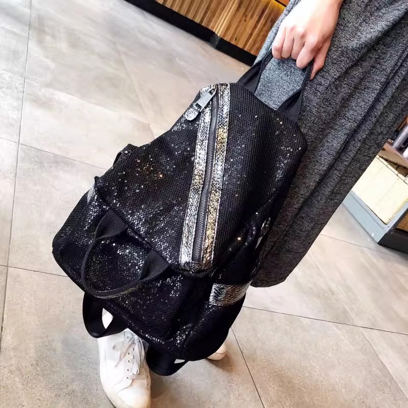 New Women Nylon Sequins Backpa - огляд і ціна Luxury Bags For School