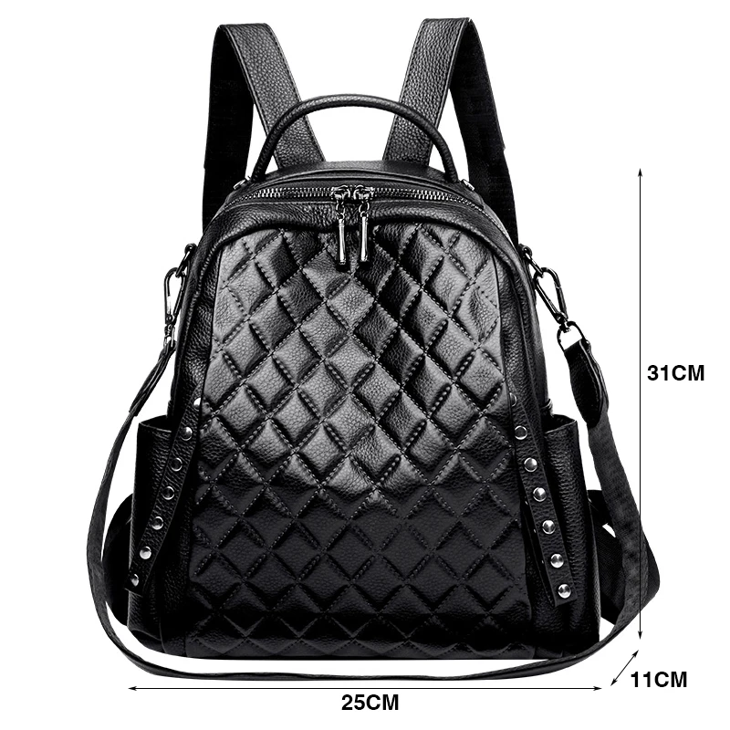 Genuine Leather Rucksack Women - огляд і ціна Luxury Bags For School