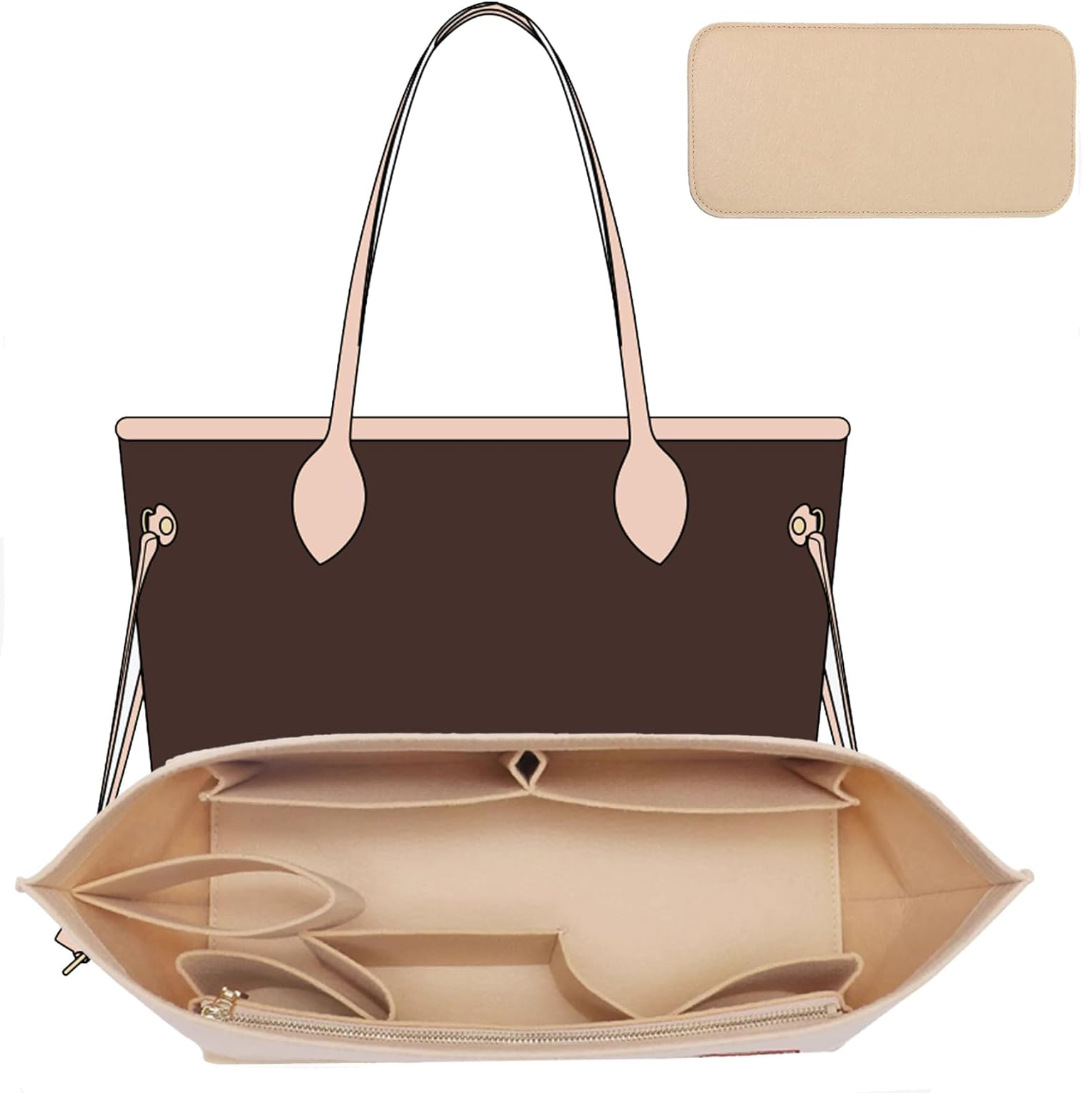 2Pcs Set Purse Organizer Inser - огляд і ціна Luxury Bags Goyard