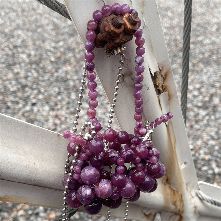 Girls Mini Purple Beaded  Clut - огляд і ціна Mini Bag Evening Clutch