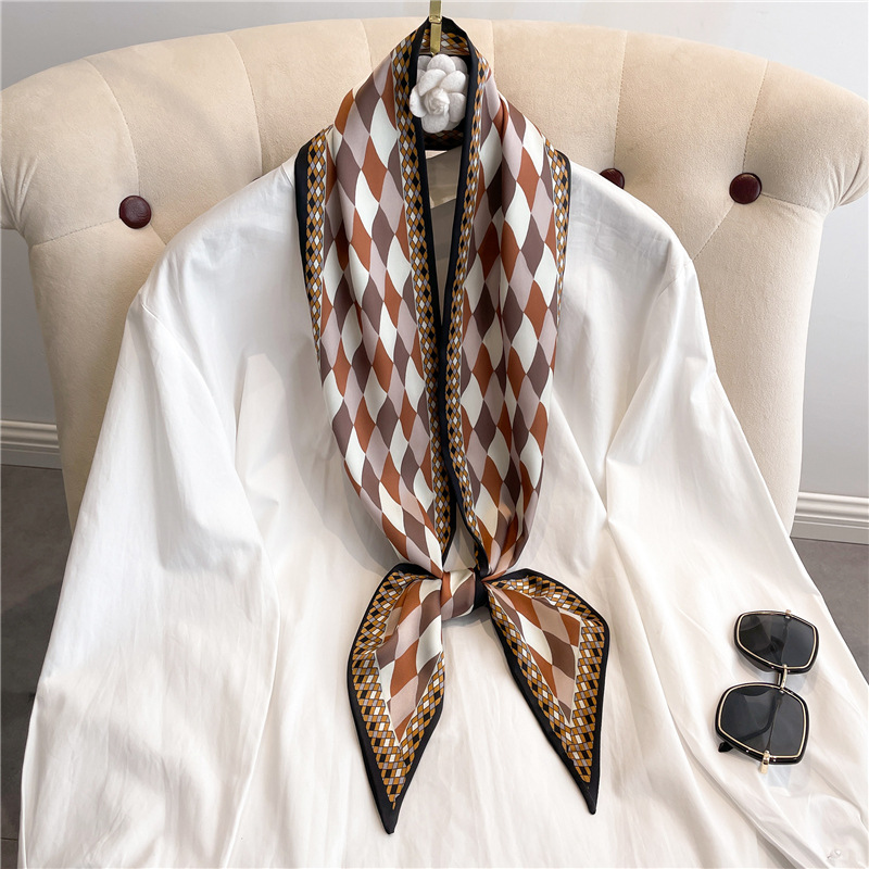 Fashion Print Long Silk Scarf  - огляд і ціна Luxury Bags China
