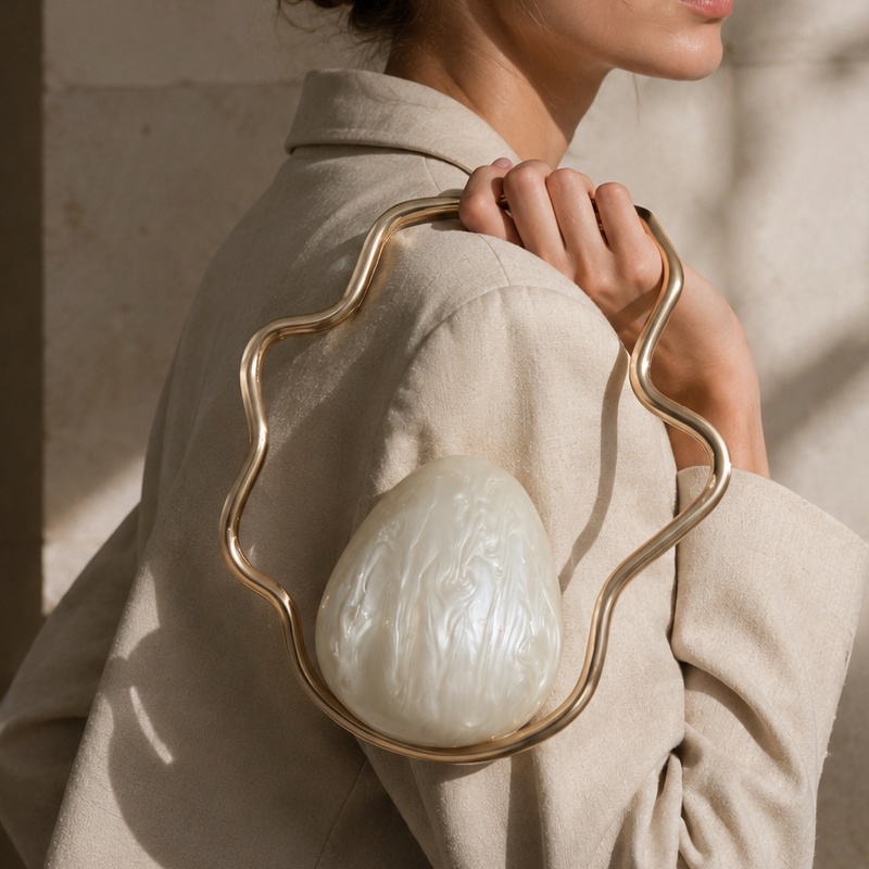 Women mini Acrylic Egg Bag Cut - огляд і ціна Mini Bag Evening Clutch