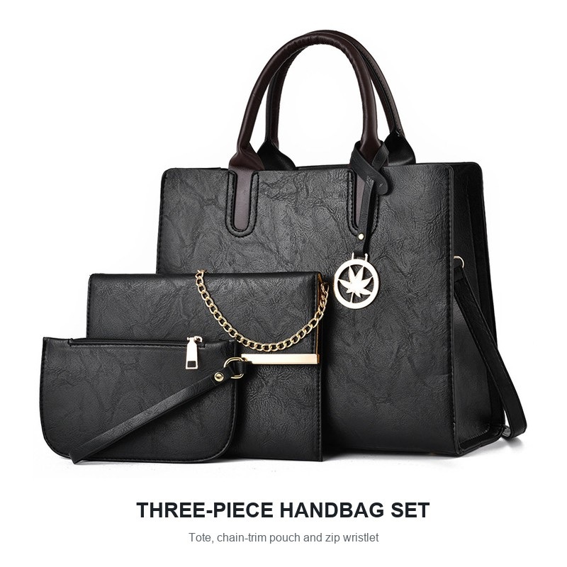 Women's 3 Piece Handbag Set La - огляд і ціна Structured Handbag Top Handle